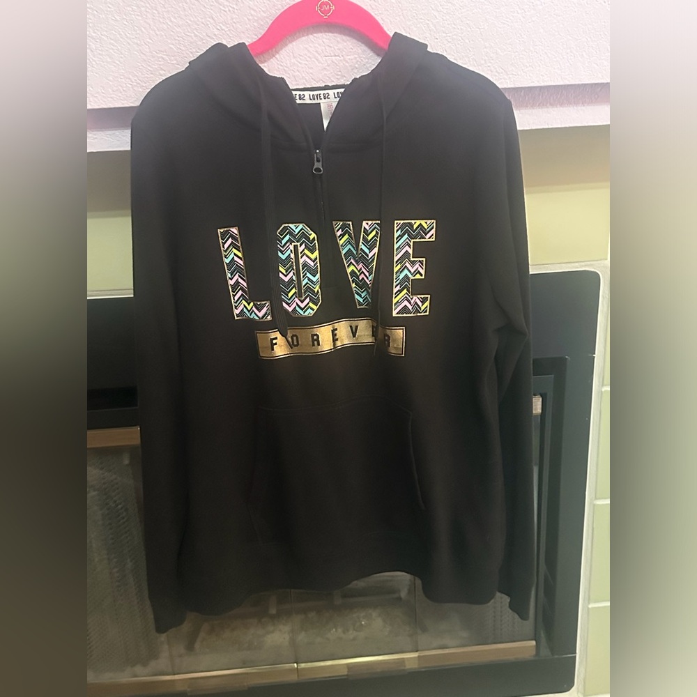 No Boundaries Hooded Top (XL(16-18)🖤💗